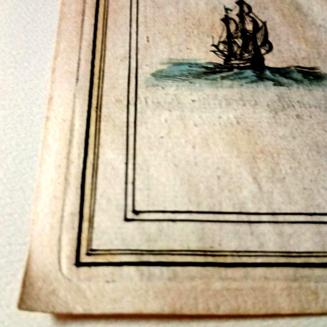 額装品 西洋古地図 1664年 J.ブラウ ウェールズ・モンゴメリー州