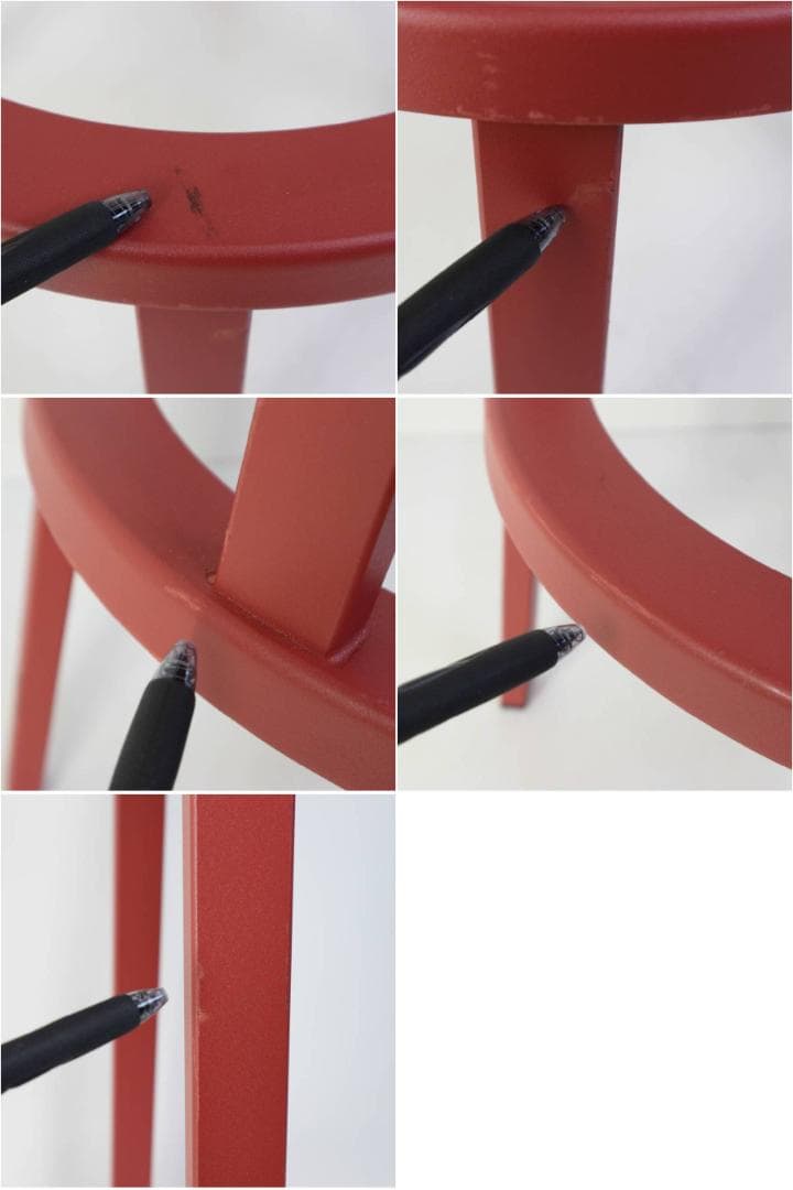 値下げ中 HAY ヘイ リボルバーバースツール ハイ H76 レッド 5