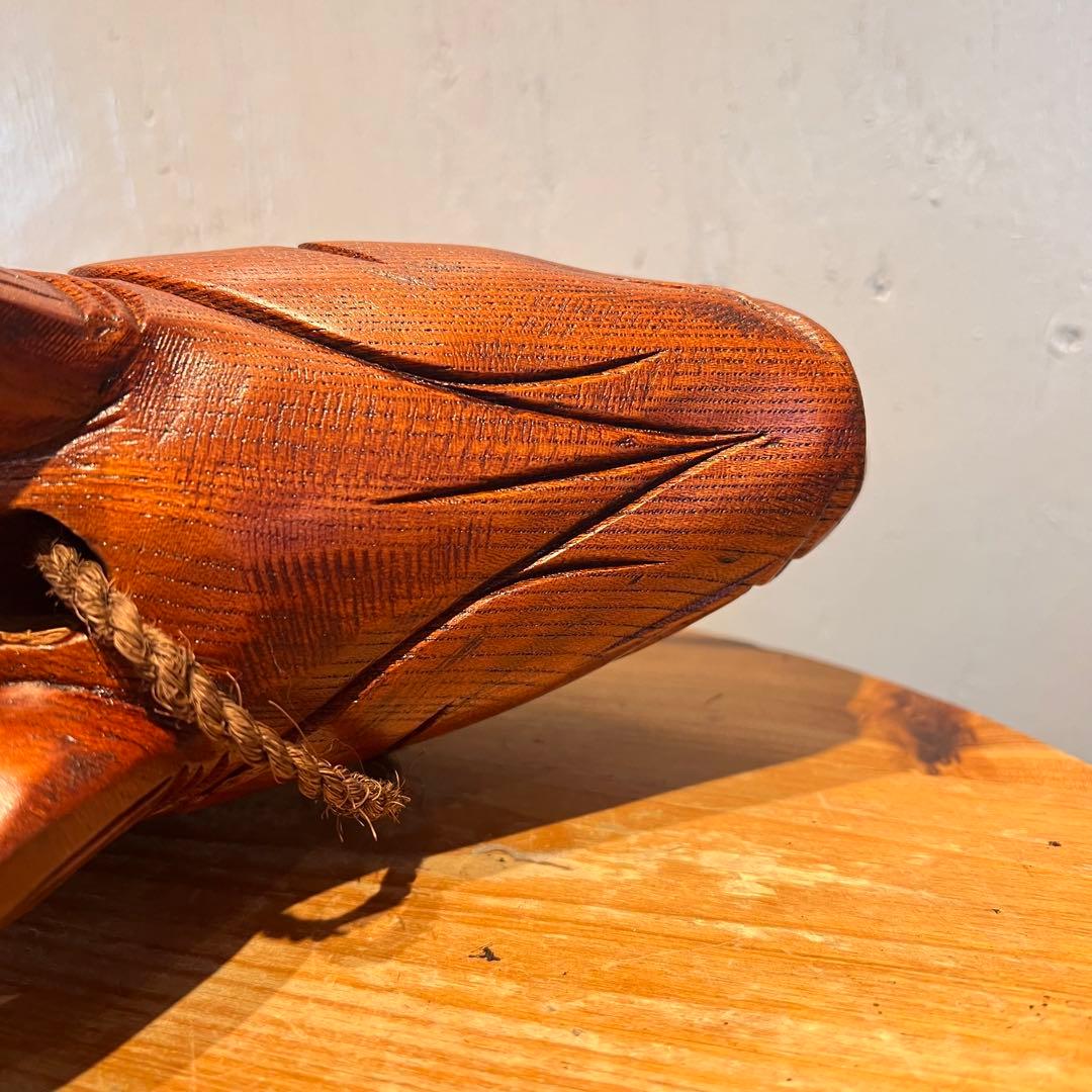 アンティークな囲炉裏の自在鉤横木古民具骨董木工芸