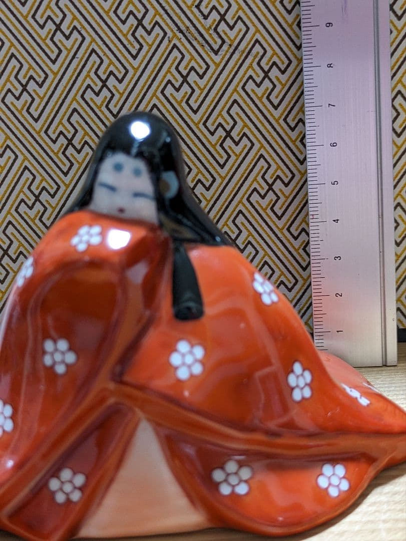 鍋島畑萬窯元陶器雛人形源氏雛　男雛　女雛