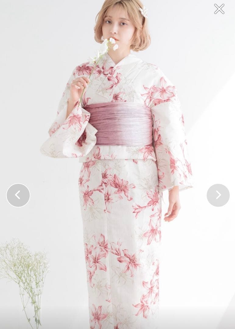 Dita 夏の乙女百合　浴衣　３点セット＋かみかざり