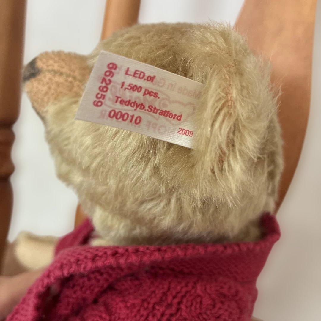 シュタイフ　テディベア　ストラトフォード　限定 30cm 赤セーター