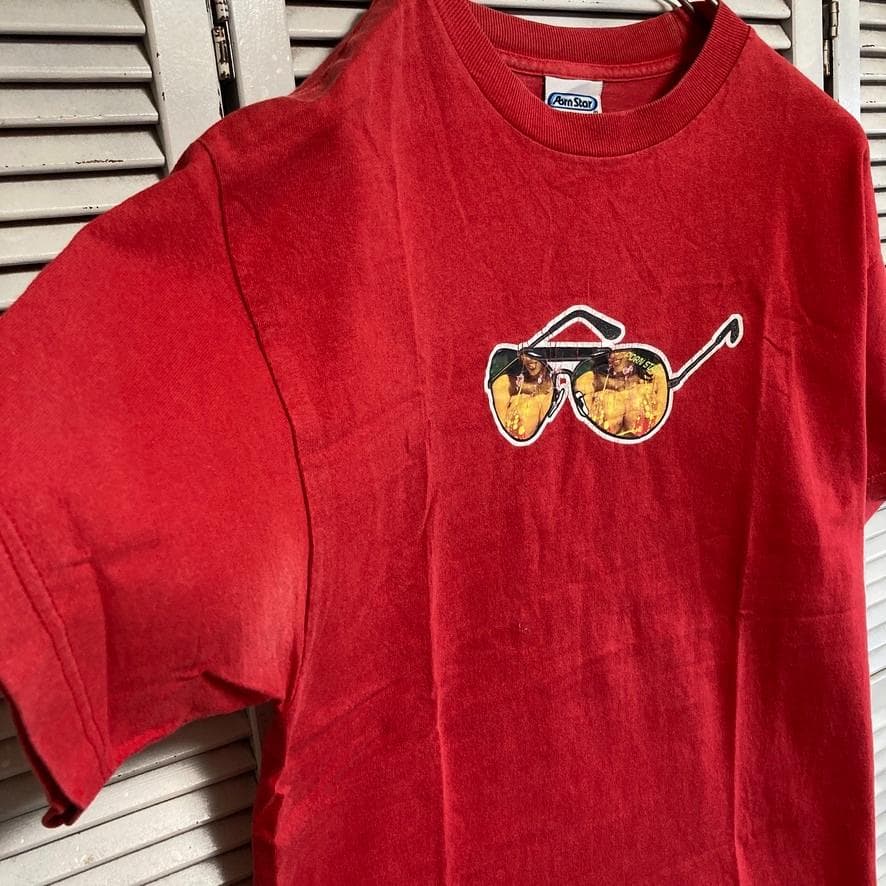 BFQE エロ Tシャツ 90s 赤 Porn Star ポルノスター セクシー Vintage