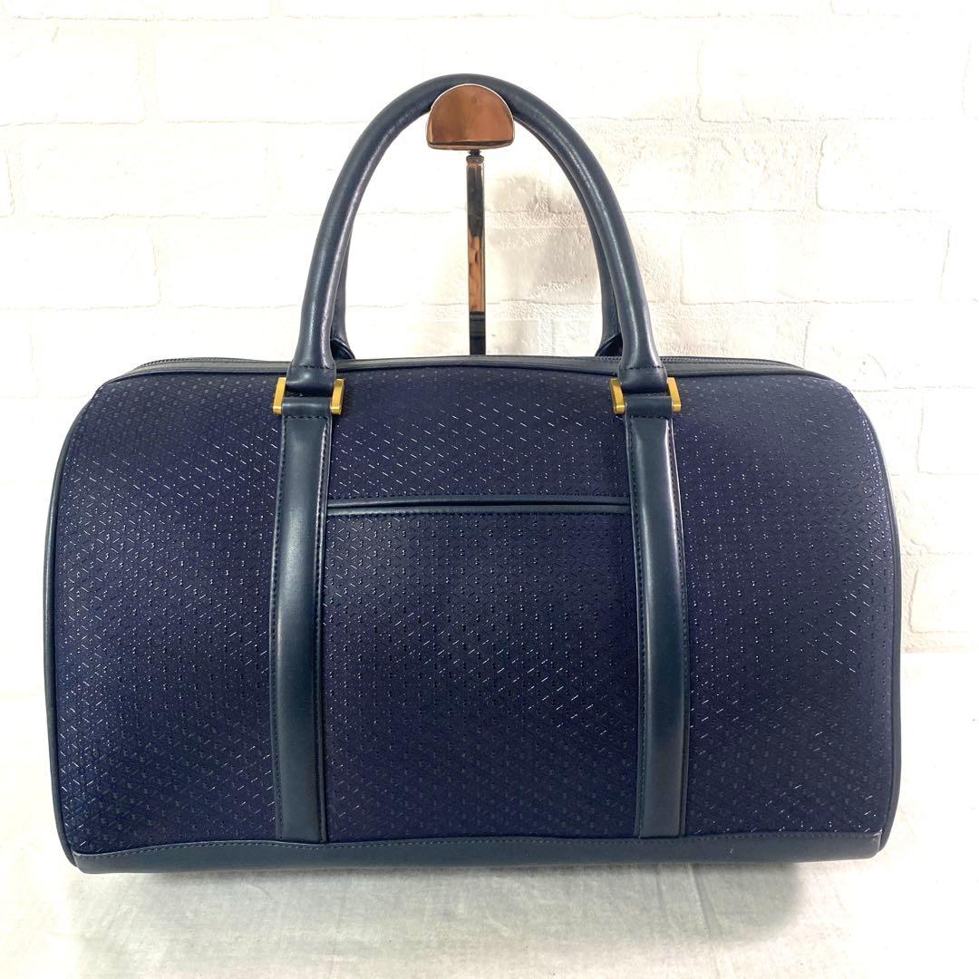 719☆ 印傳屋 ハンドバック 印伝細工 レディース ネイビー