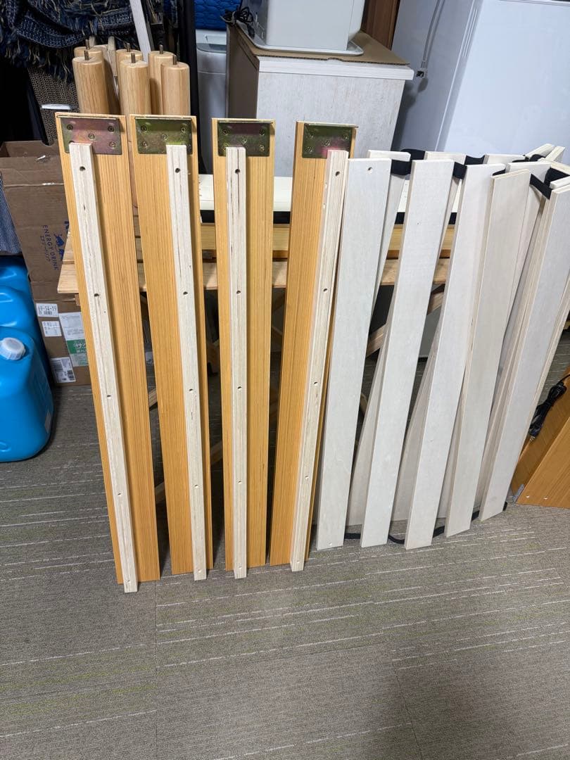 【美品】ニトリ　シングルサイズベッドフレーム　 棚付コンセント付き　STL NA