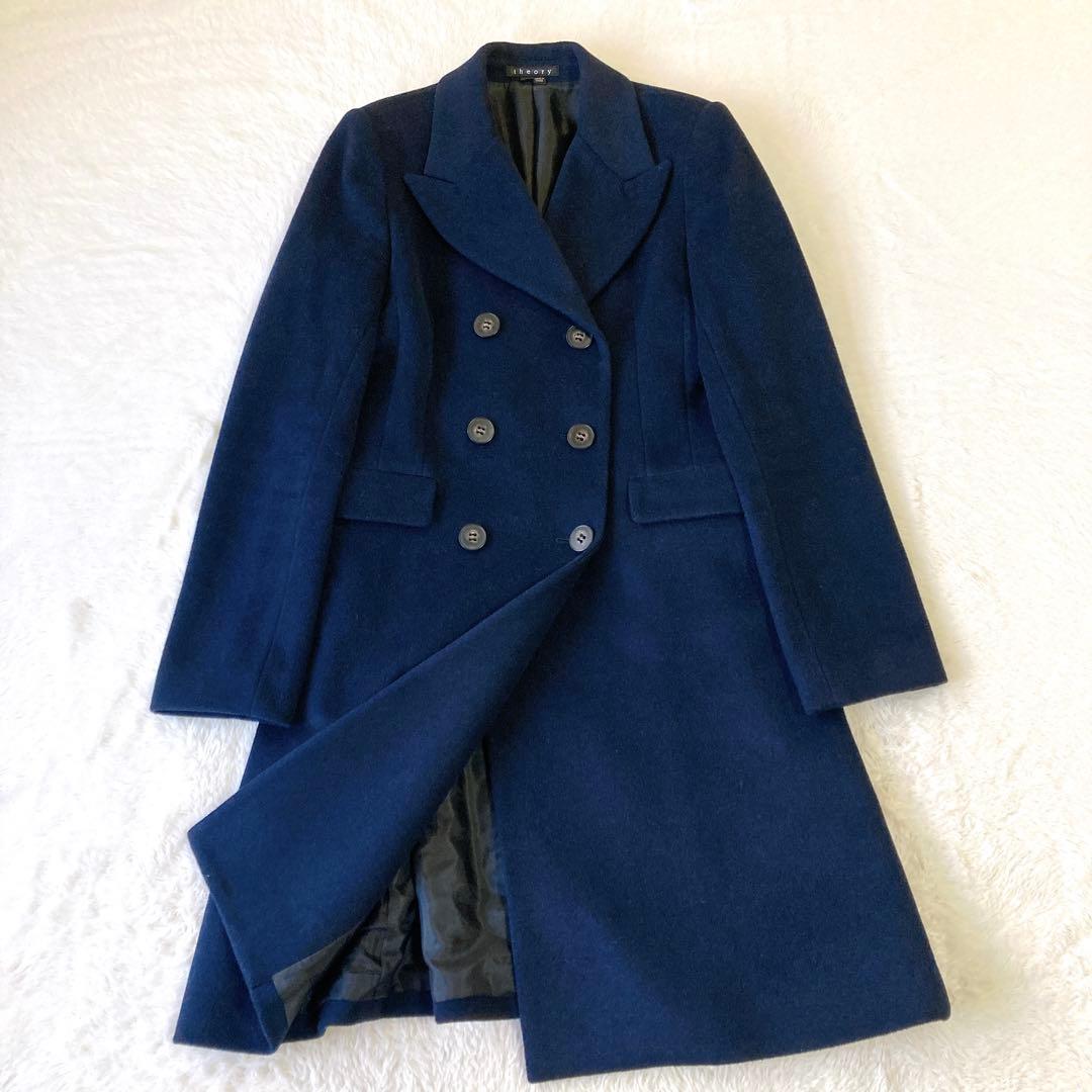 FORK&SPOON バルカラーミドルコート ショート ステンカラー ネイビー