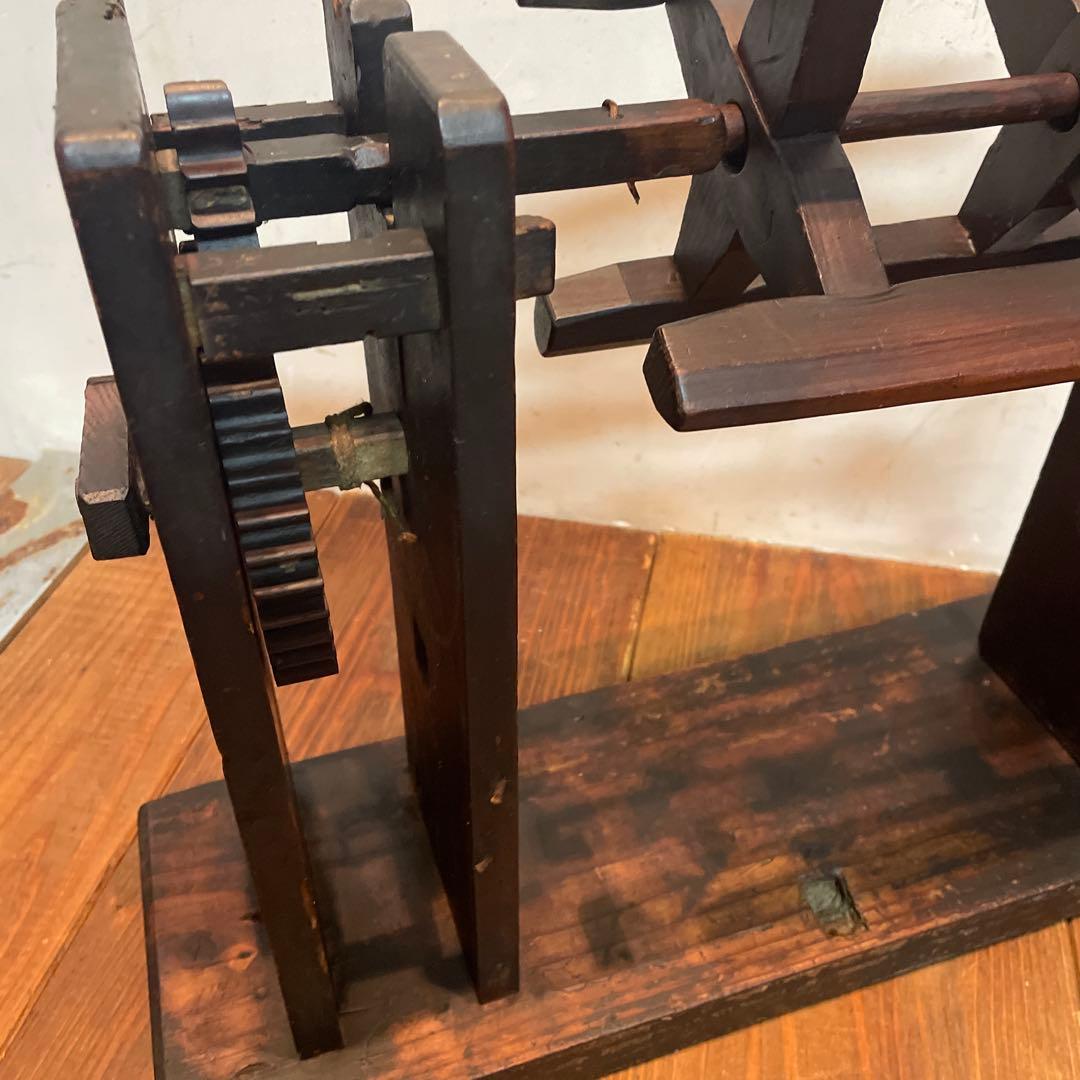 希少 年代物 木製 糸巻き機 本体 ヴィンテージ 古道具 古民家 当時物