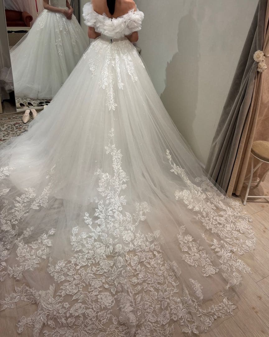 YNSウェディング オフショルダードレス