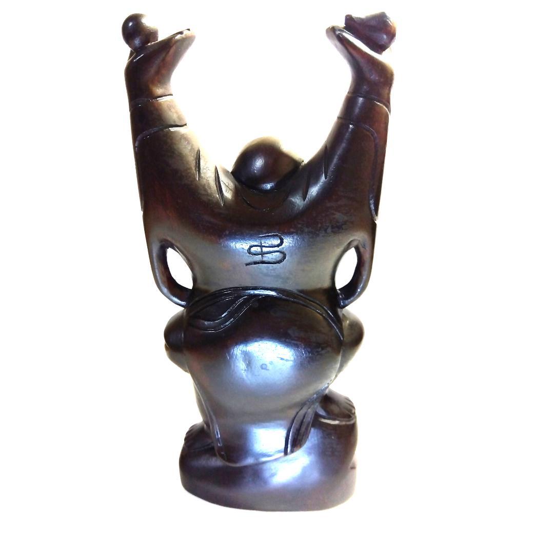 神像 】 七福神 布袋尊 ／ 手彫り ／ ヴィンテージ 昭和 骨董