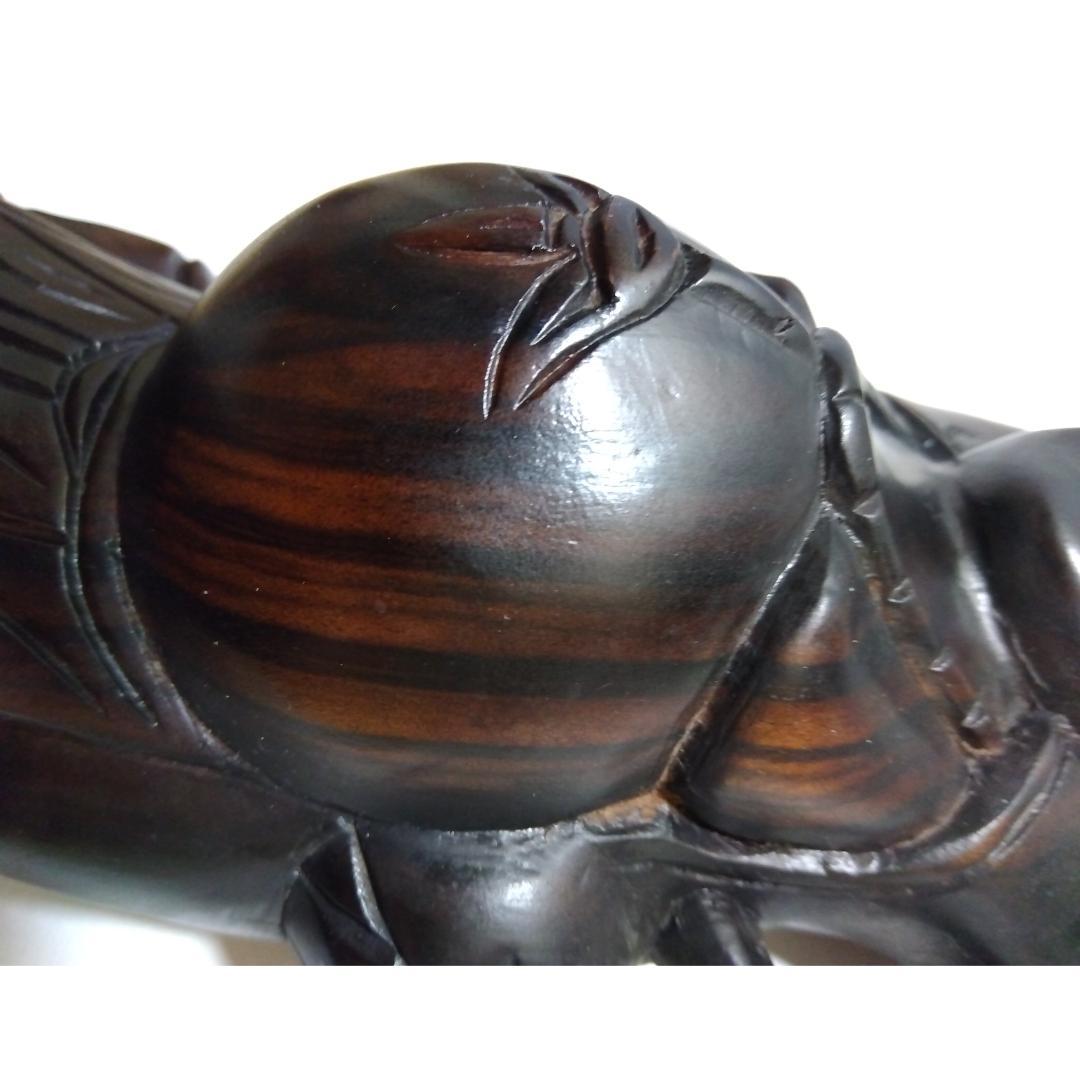 神像 】 七福神 布袋尊 ／ 手彫り ／ ヴィンテージ 昭和 骨董