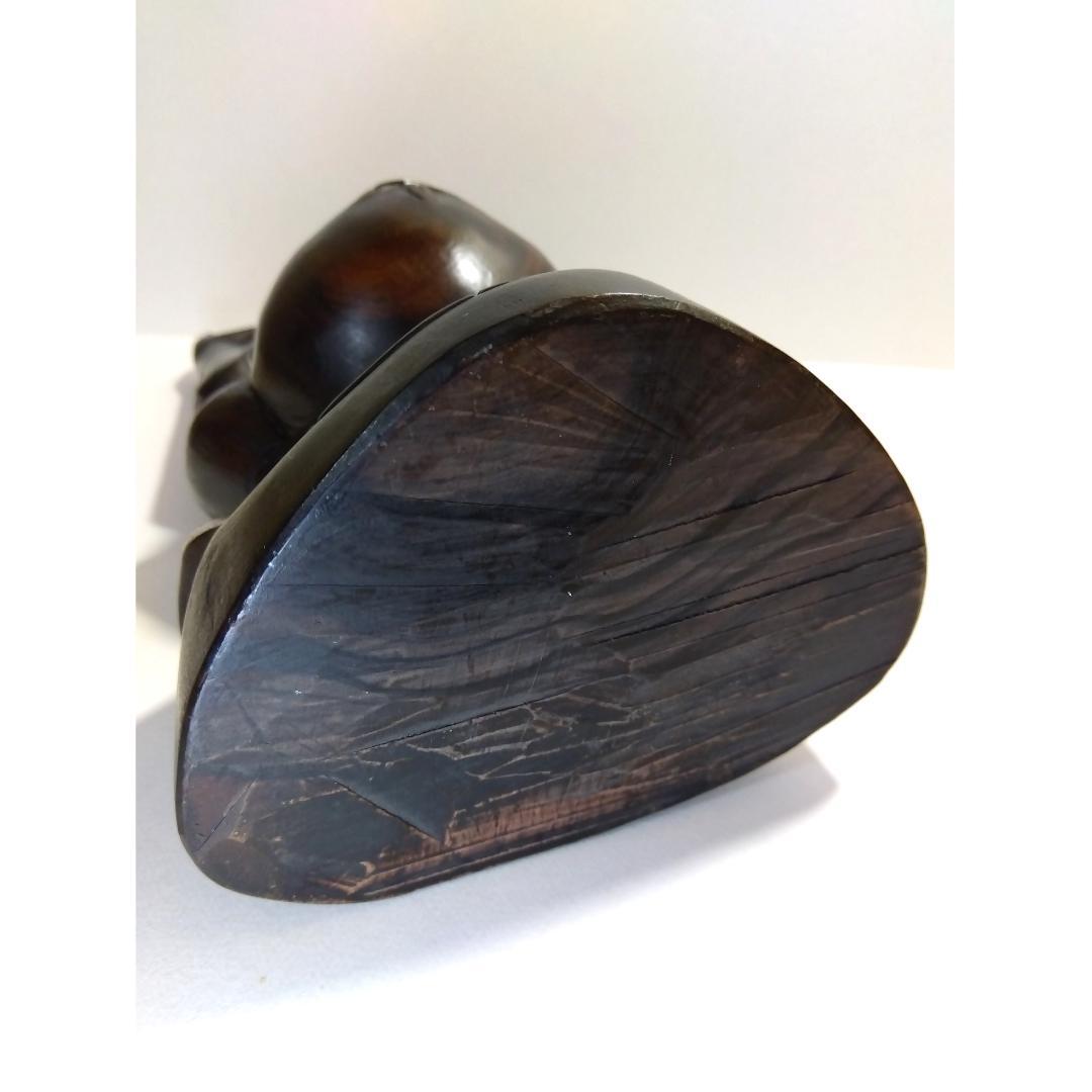 神像 】 七福神 布袋尊 ／ 手彫り ／ ヴィンテージ 昭和 骨董