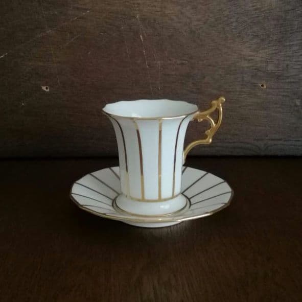 逸品　金彩装飾ハイハンドルC&S　アールデコ　Cauldon　英国アンティーク 逸品 金彩装飾ハイハンドルC&S アールデコ Cauldon 英国アンティーク