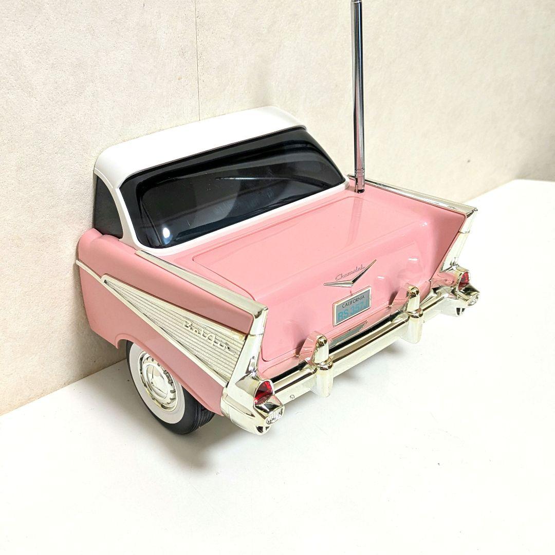 【激レア箱付き】1988年製 シボレー 57 ベルエア ピンク ビンテージラジオ