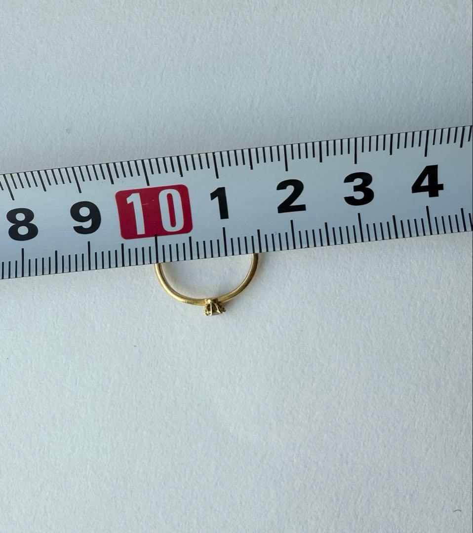 AHKAH K18 ソリテール リング　イエローゴールド/ダイヤモンド