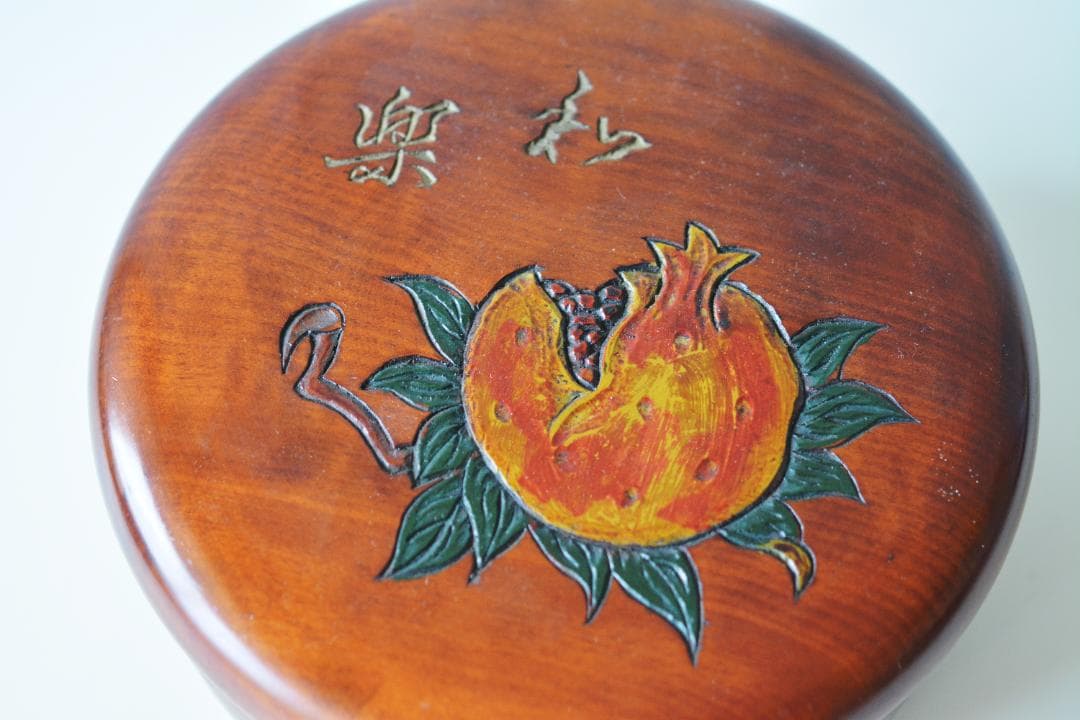 ユ*イ様 烏城彫り お菓子茶びつ 菓子器