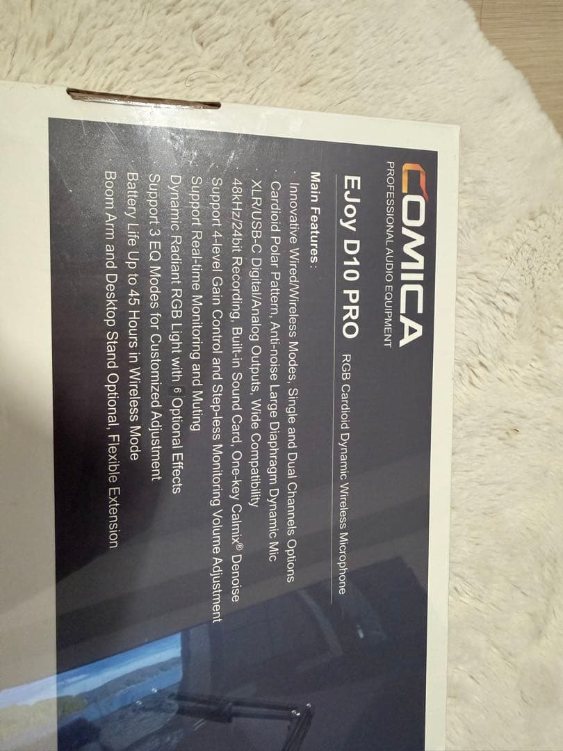 COMICA EJoy D10 PRO ワイヤレスマイク RGB照明付き