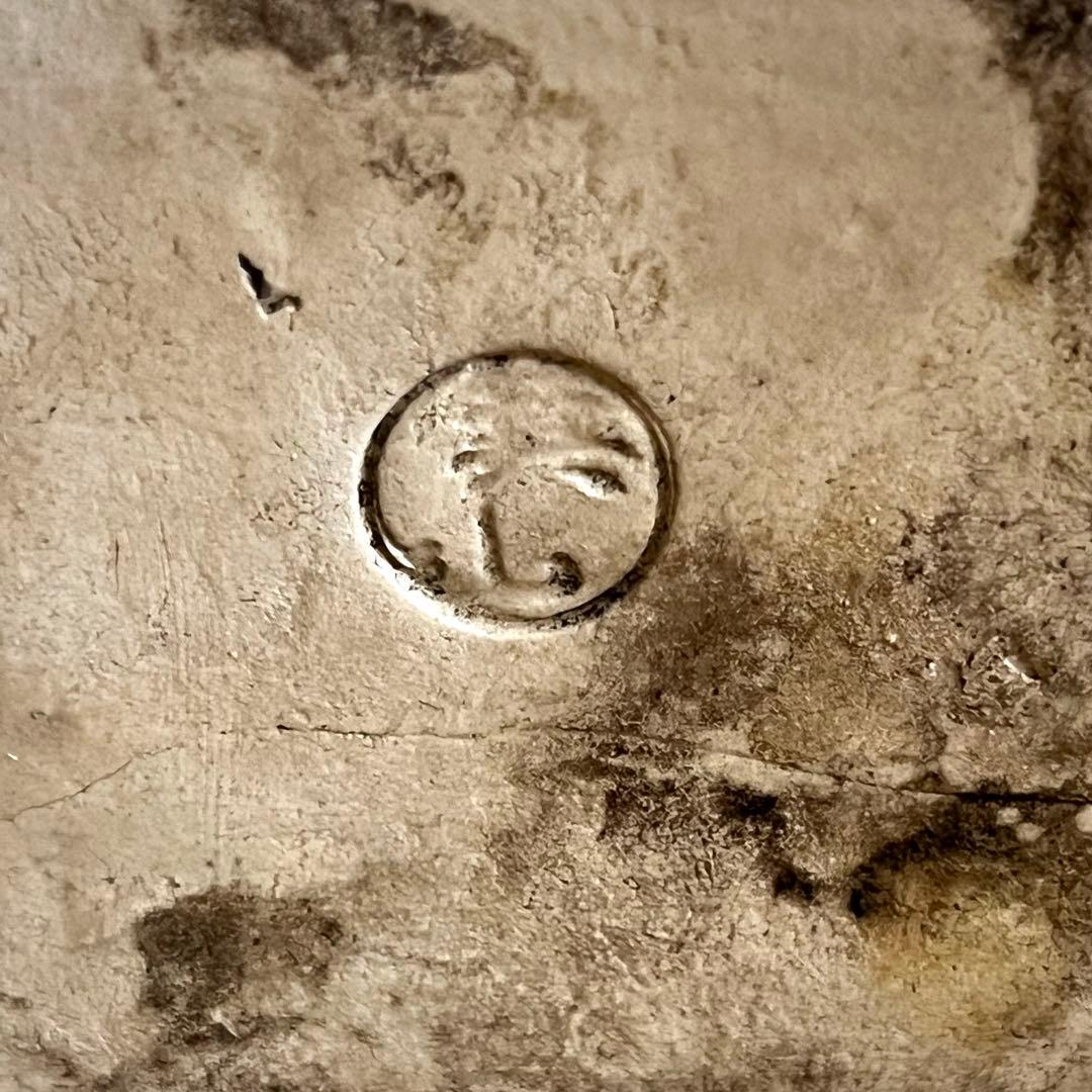 箕面焼 松田箕山 双耳 四方花瓶