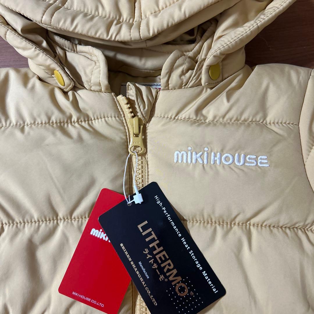 新品未使用　ミキハウス　ダウンジャケット　イエロー　80