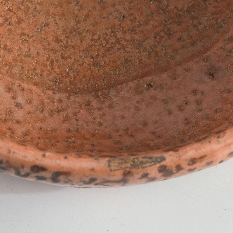 茶道具 芳幽軒 加藤石春作 赤楽茶碗 共布共箱 V 9429