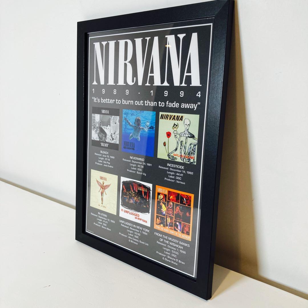 黒額付きポスター】ニルヴァーナ Nirvana ディスコグラフィー（新品
