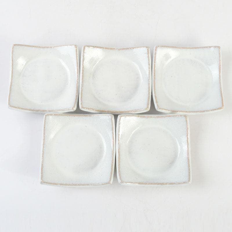 和食器 茶懐石 萩焼 吉賀將夫作 小皿 五客 共箱 V