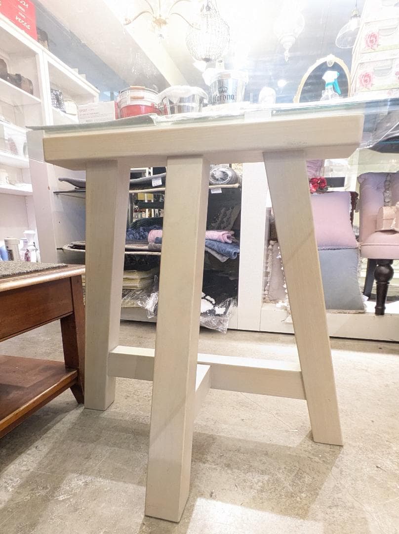 35% フランフラン エファ ガラス 天板テーブル 上品 ダイニングテーブル