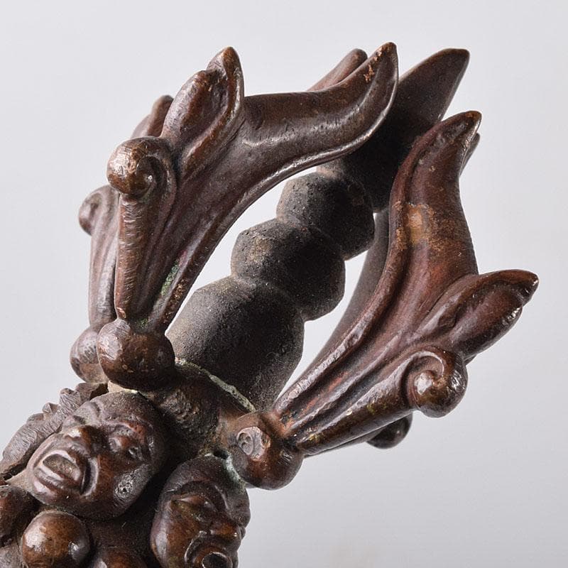 チベット密教法具 古銅 ブルパ 独鈷杵 金剛杵 V R9088