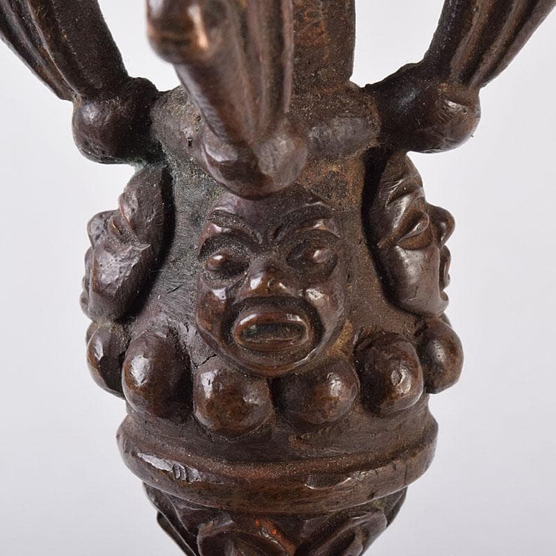 チベット密教法具 古銅 ブルパ 独鈷杵 金剛杵 V R9088