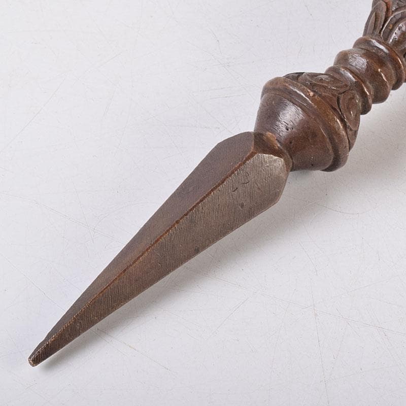 チベット密教法具 古銅 ブルパ 独鈷杵 金剛杵 V R9088