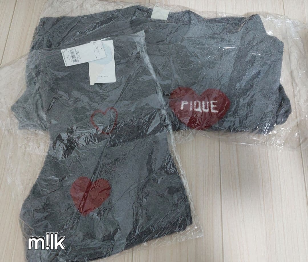 gelato piqueハートジャガードプルオーバー＆パンツ　グレー