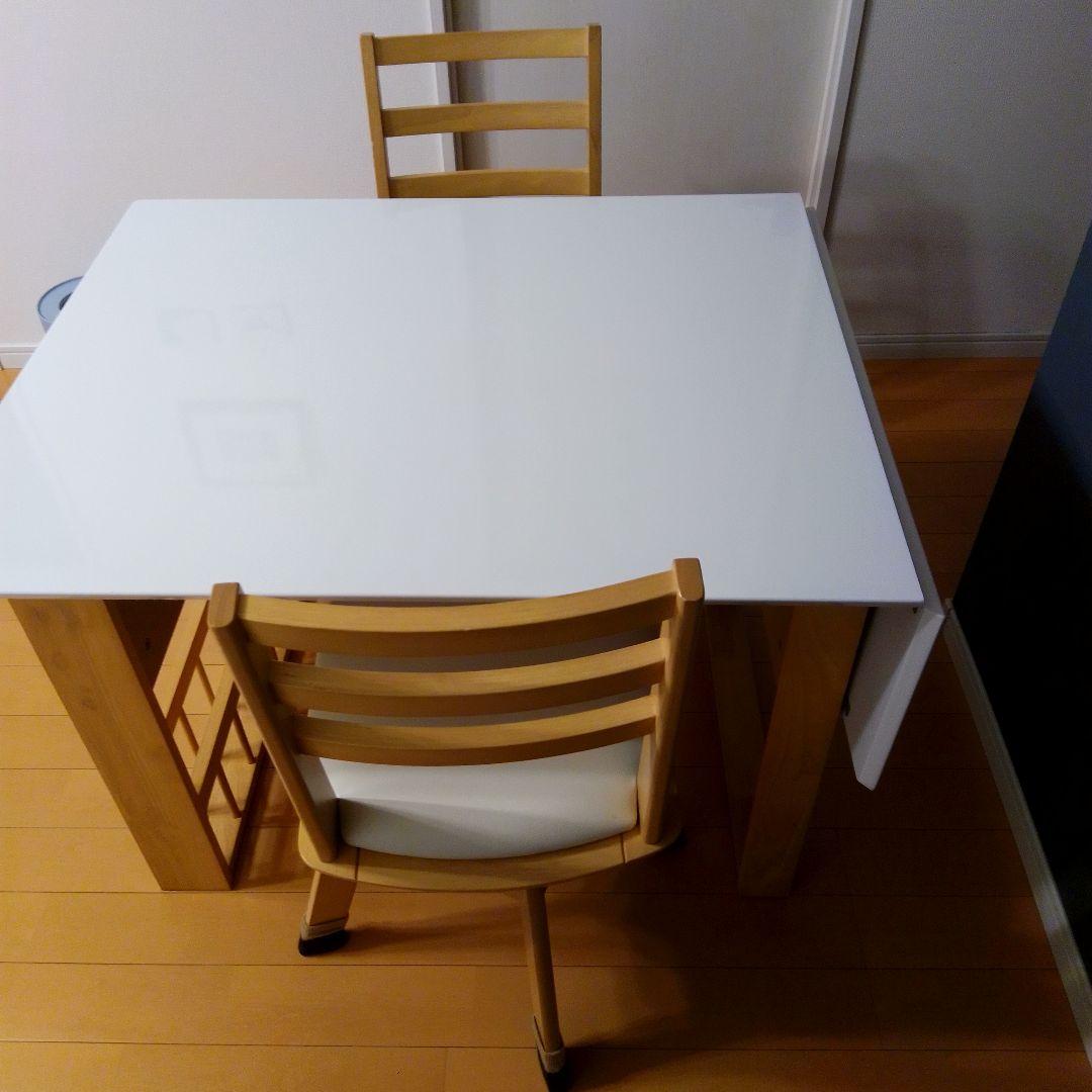 食卓テーブル伸張式ロピア2 回転式イスセット　早い者勝ちです、