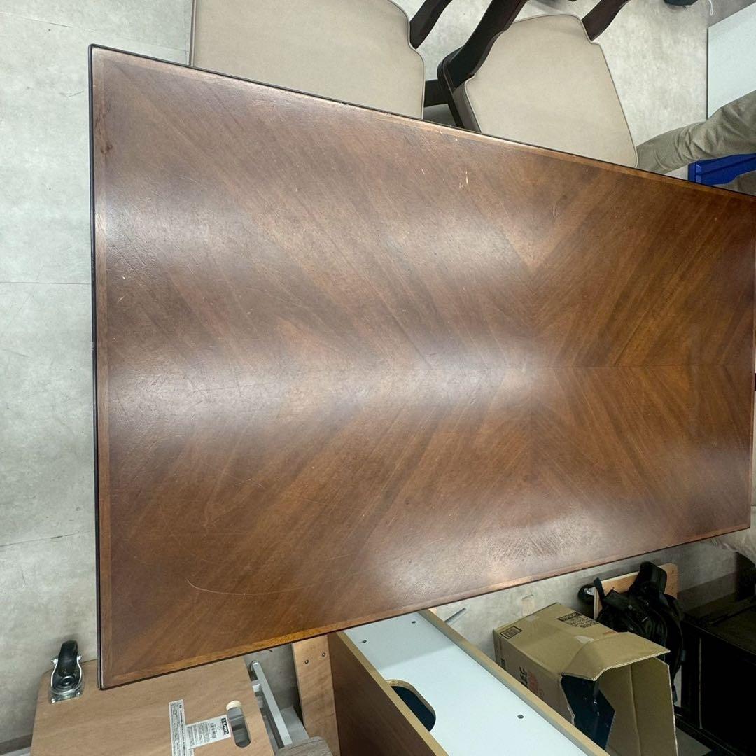 カリモク　ダイニングテーブル 回転チェア　4脚　ルスティック