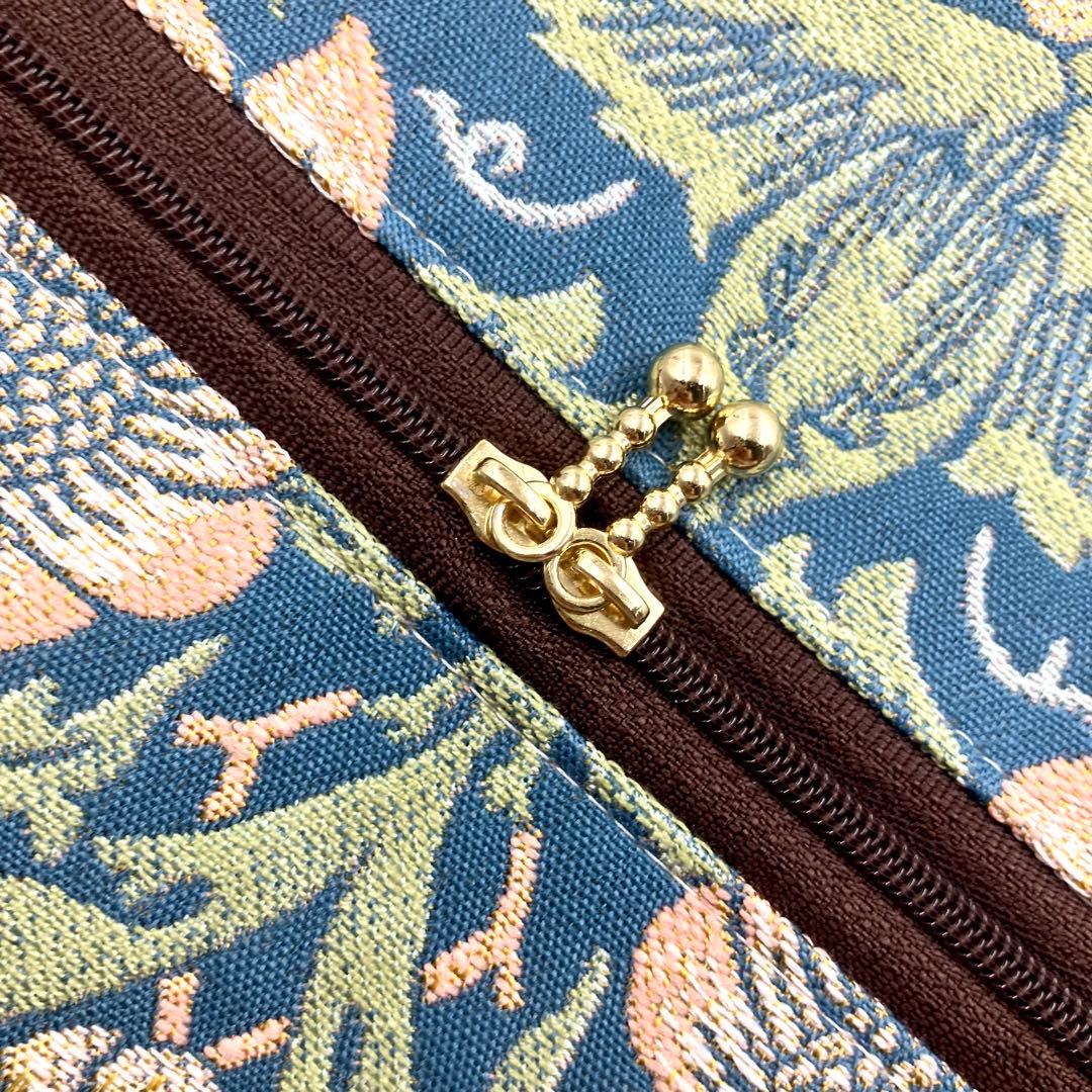 一時閉店セール【ウィリアムモリス いちご泥棒】ポケット沢山バッグ