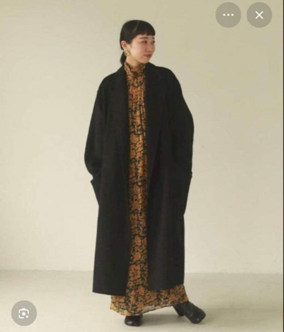美品】todayful Wool Over Coat ブラック38