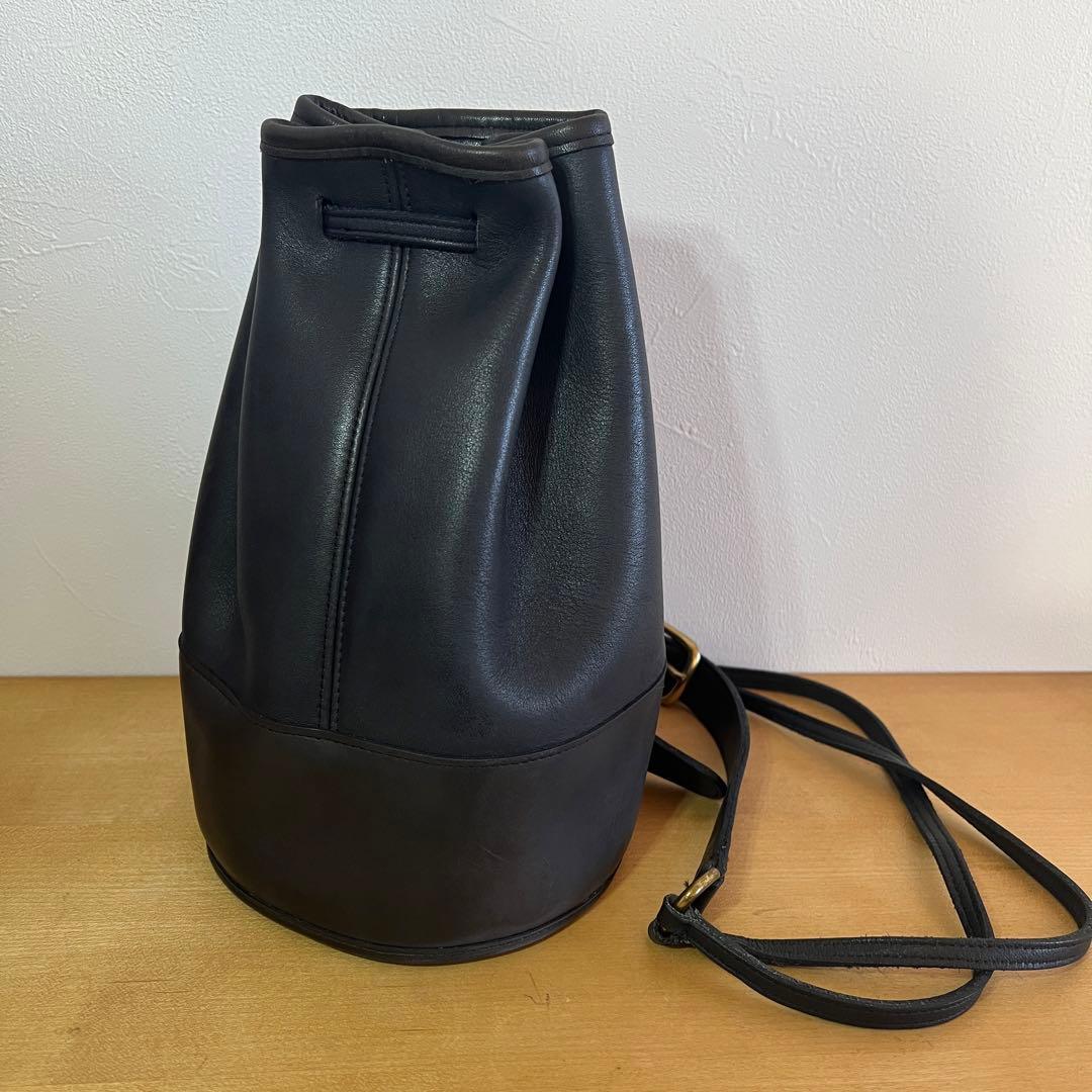 OLD COACH オールドコーチ レザー　9984 巾着　ブラック　USA製