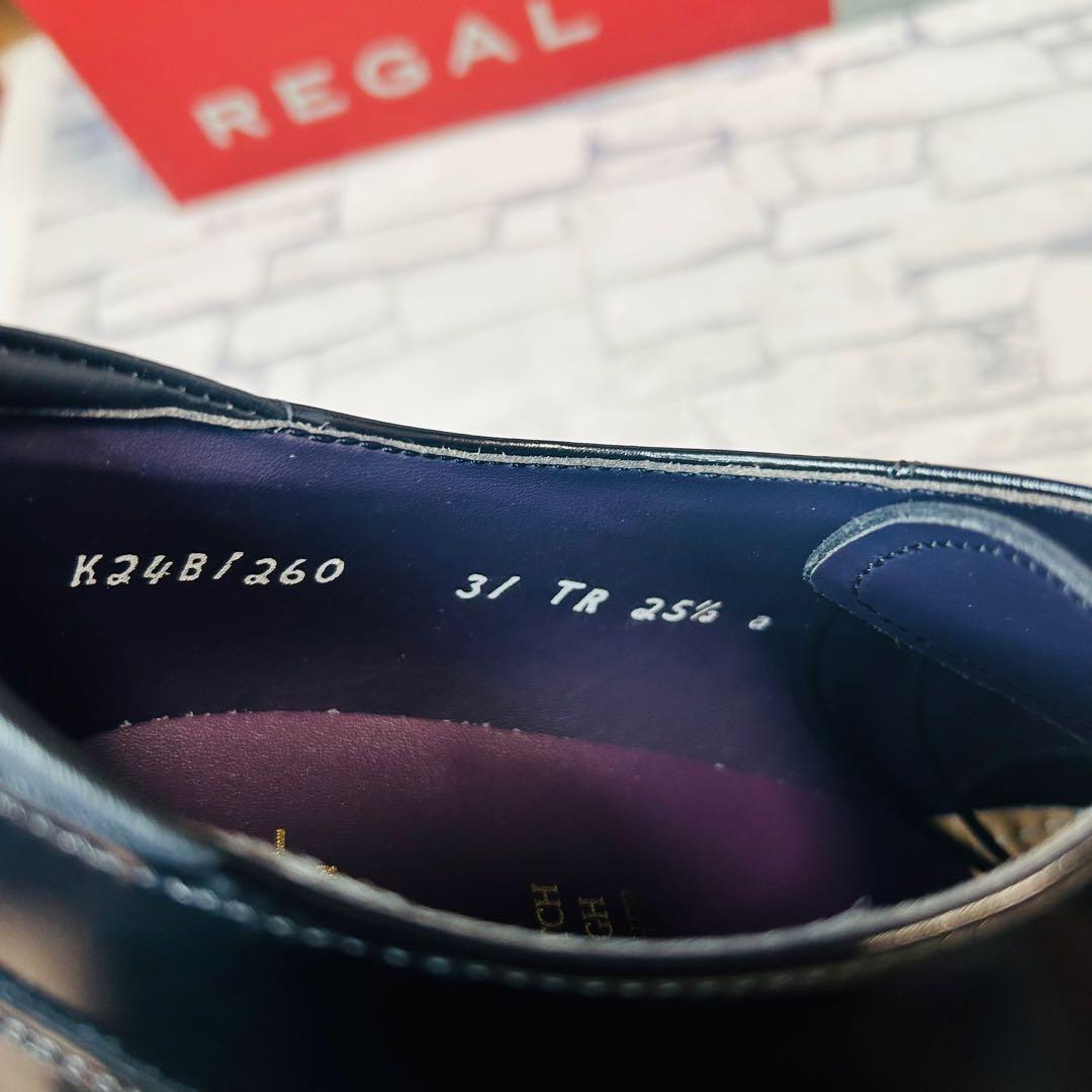 【新品】REGAL リーガル 31TR 内羽根 ストレートチップ 黒 25.5㎝