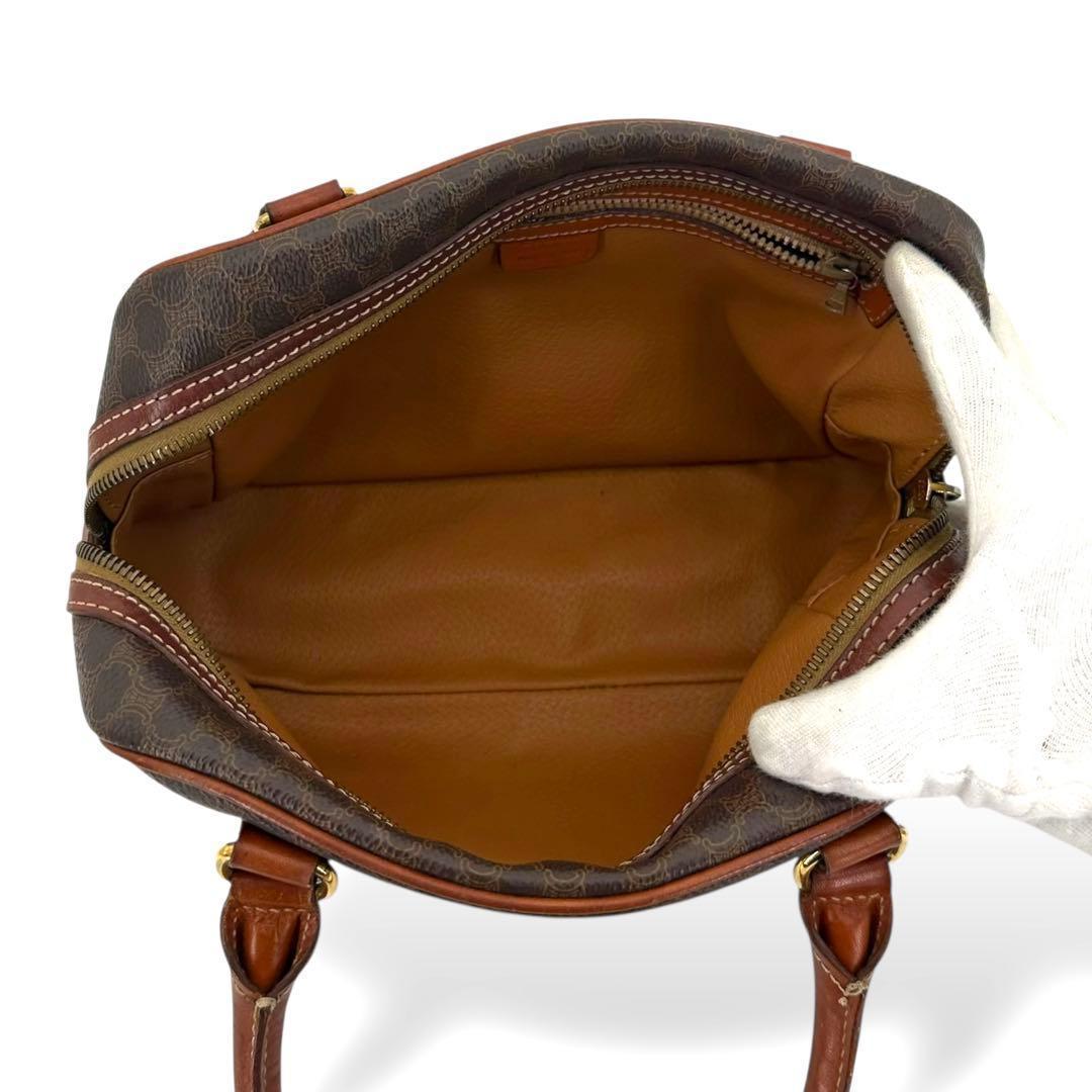 美品　セリーヌ マカダム　ハンドバッグ　ミニボストン　2way ショルダー