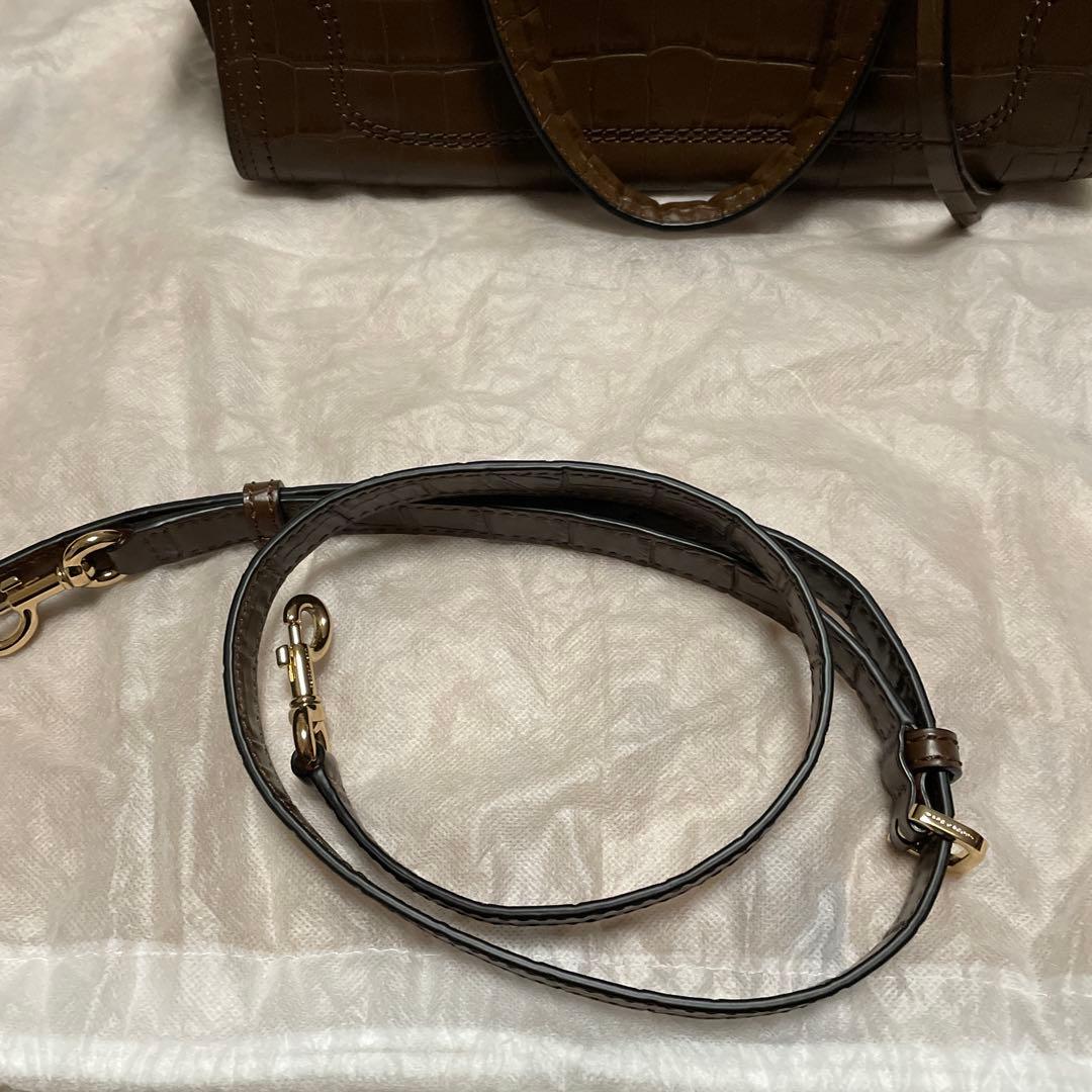 MARC JACOBS 2wayバック、レザー茶系バック、ショルダーバック、