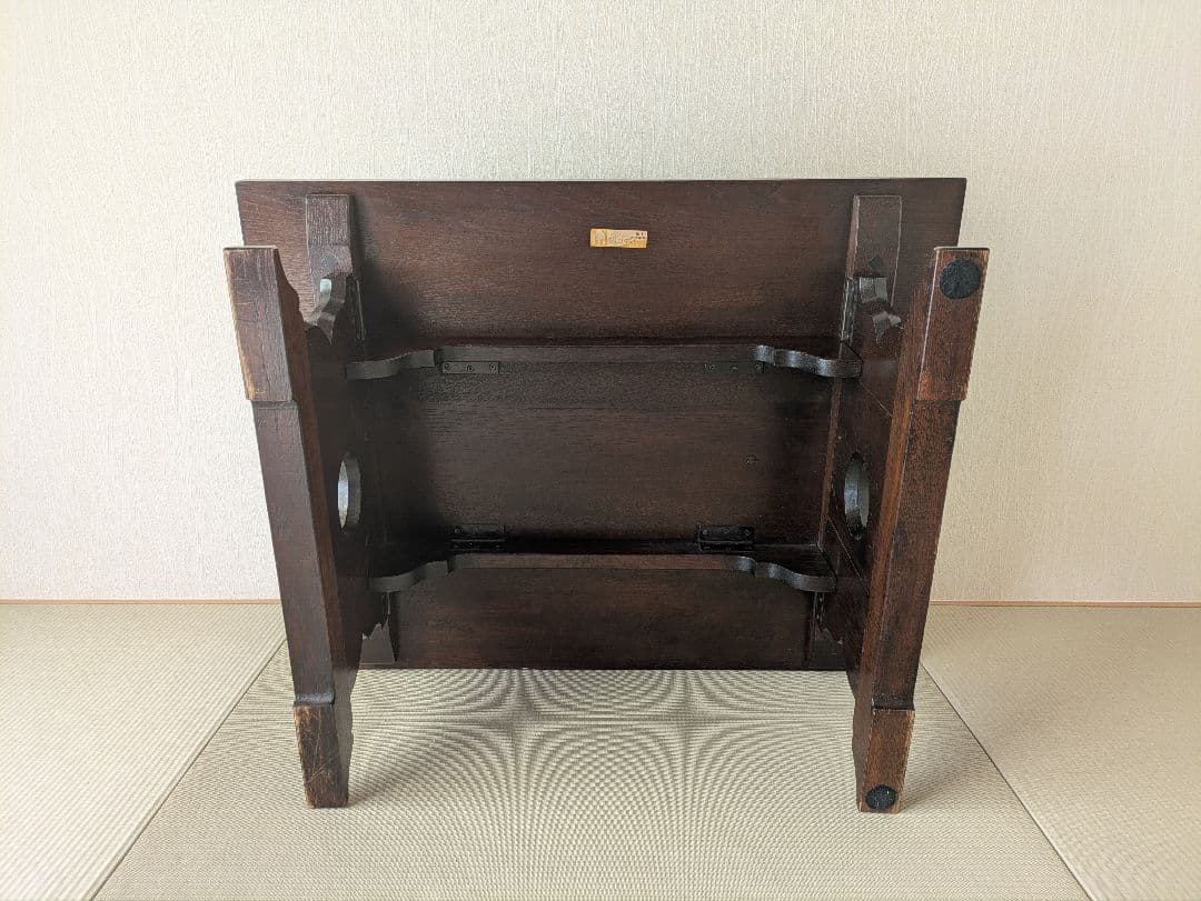 松本民芸家具】 折りたたみローテーブル 民芸×和モダン コンパクト収納