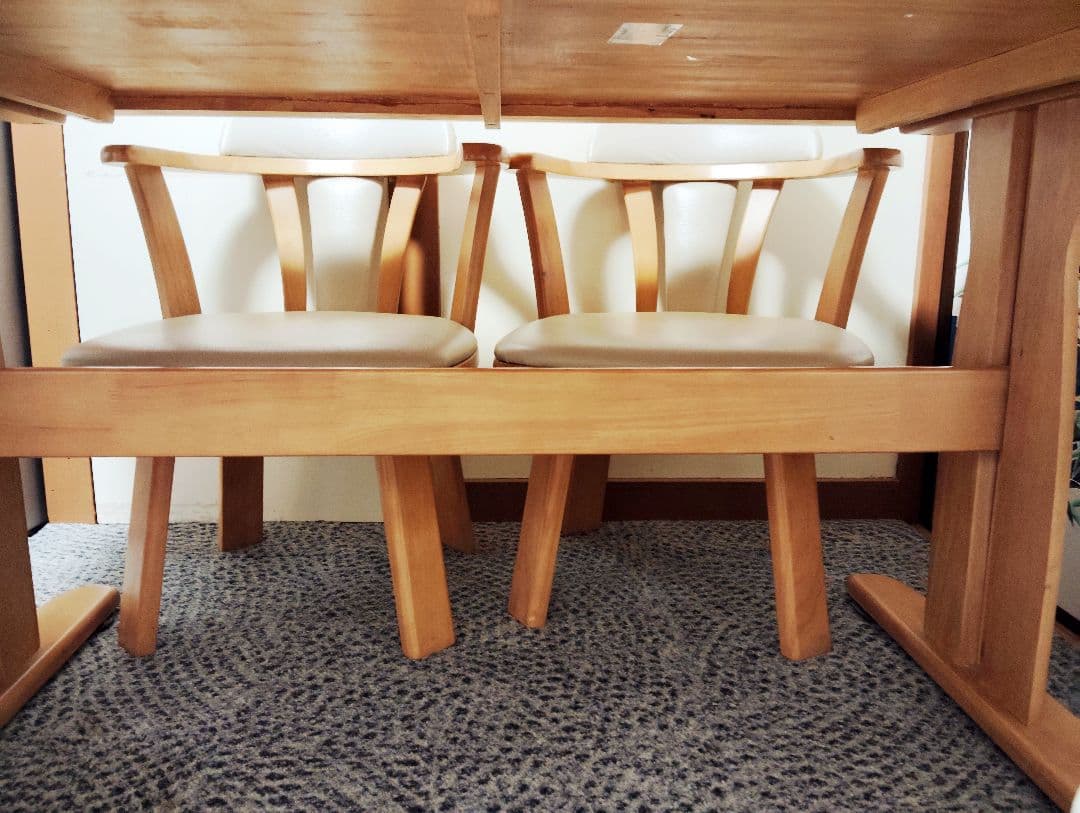 直接引取のみ　　美品　木製ダイニングテーブル椅子4脚付きセット