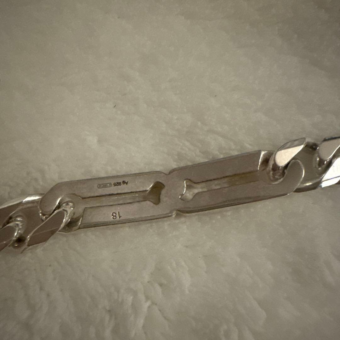 【美品】GUCCI シルバーチェーンブレスレット