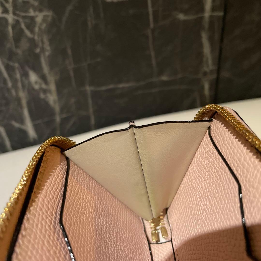 ヴァレクストラ　ラウンドジップ ミニウォレット　ペオニア