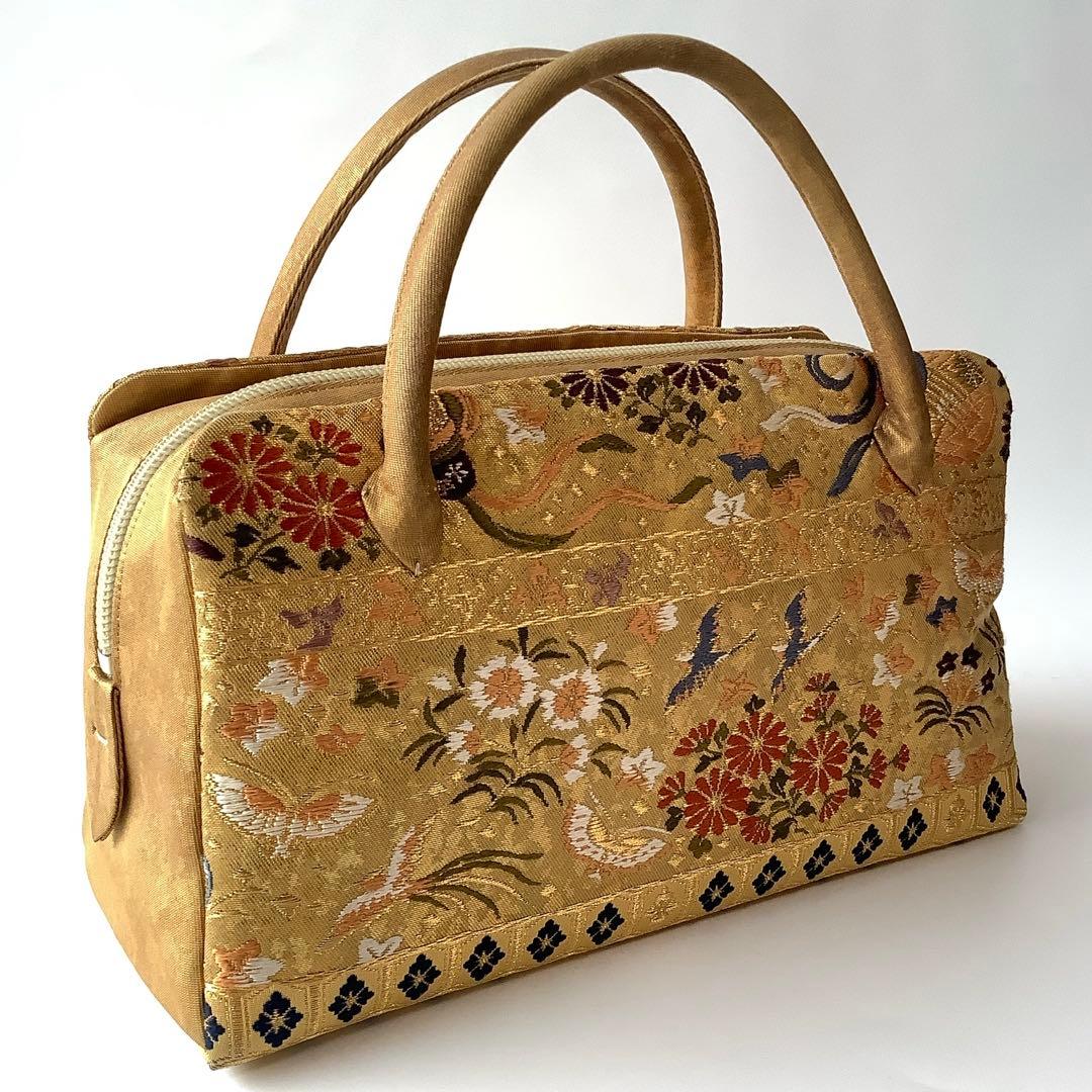 利休バッグ★和装バッグ★ゴールド