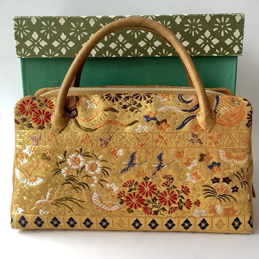 利休バッグ★和装バッグ★ゴールド