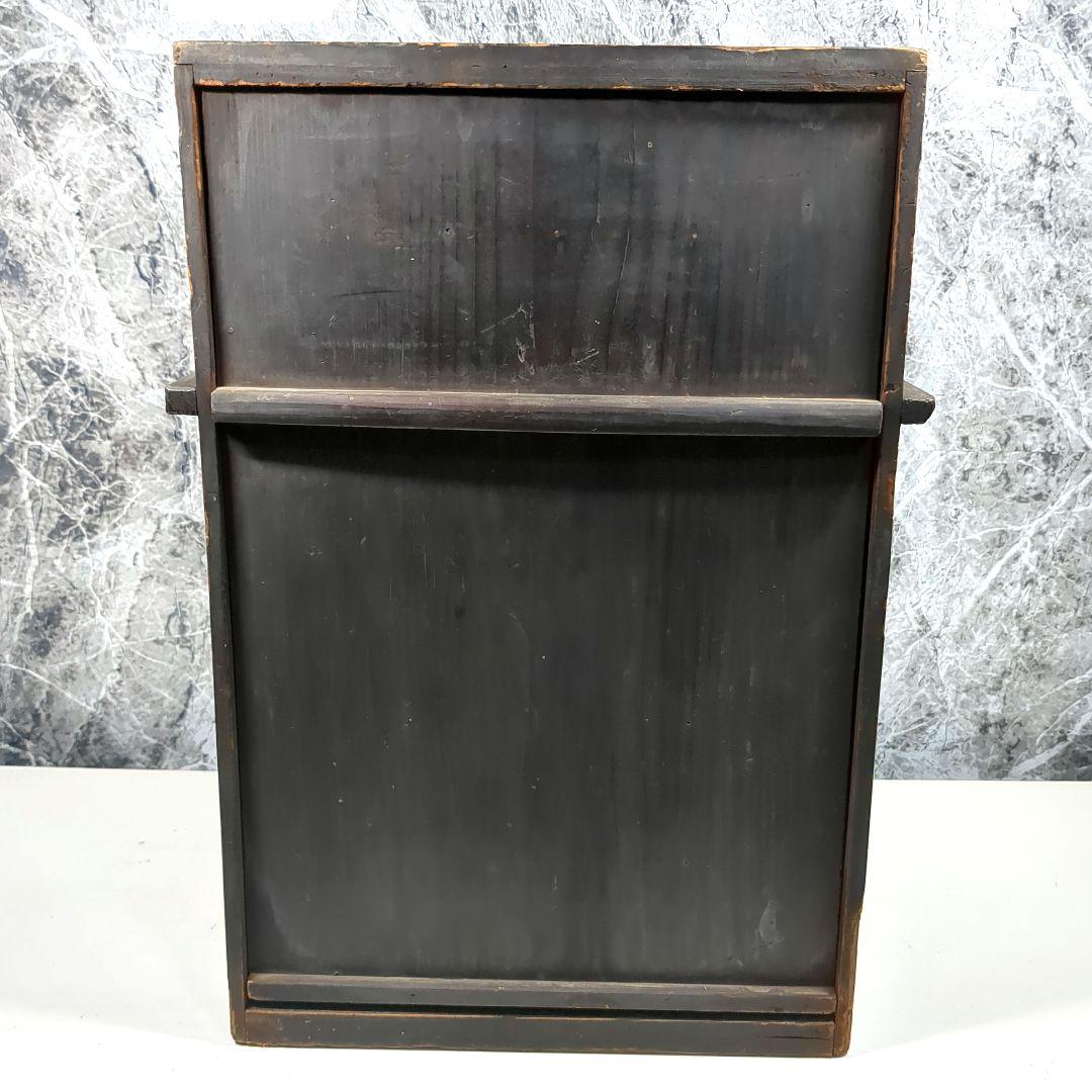 木製 漆器 緑内朱 脚付会席膳 10客セット 江戸時代後期 骨董品 黒漆木箱付き