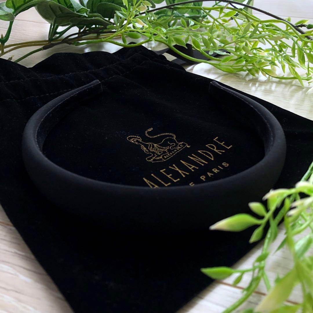 美品 ALEXANDRE DE PARIS カチューシャ ヘアバンド ブラック