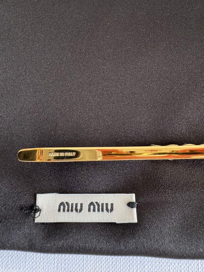 ❤︎美品❤︎ 【MIUMIU 】クリスタルヘアバンド カチューシャ　✨ゴールド✨