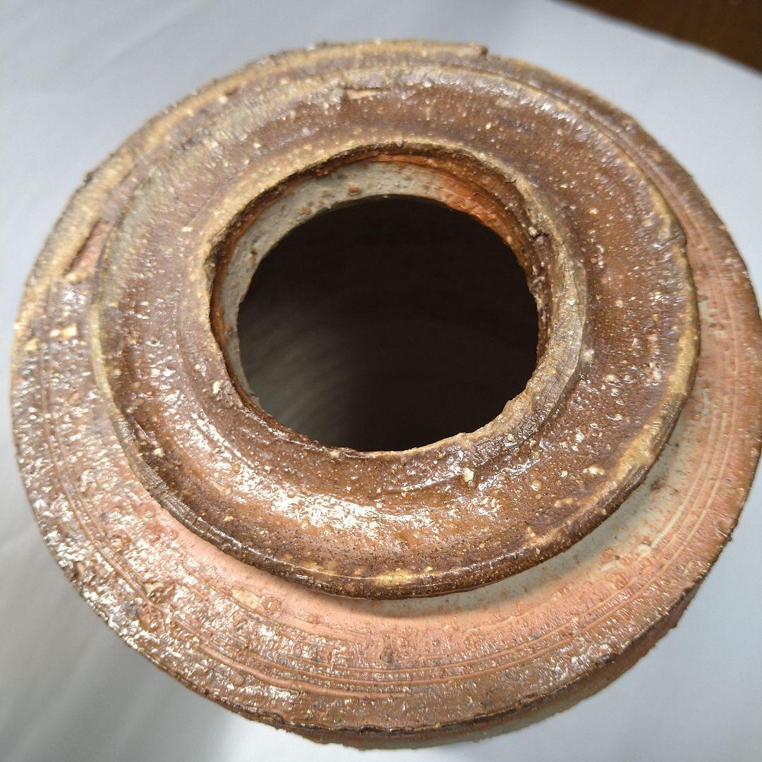 備前焼　末廣学作　筒花入