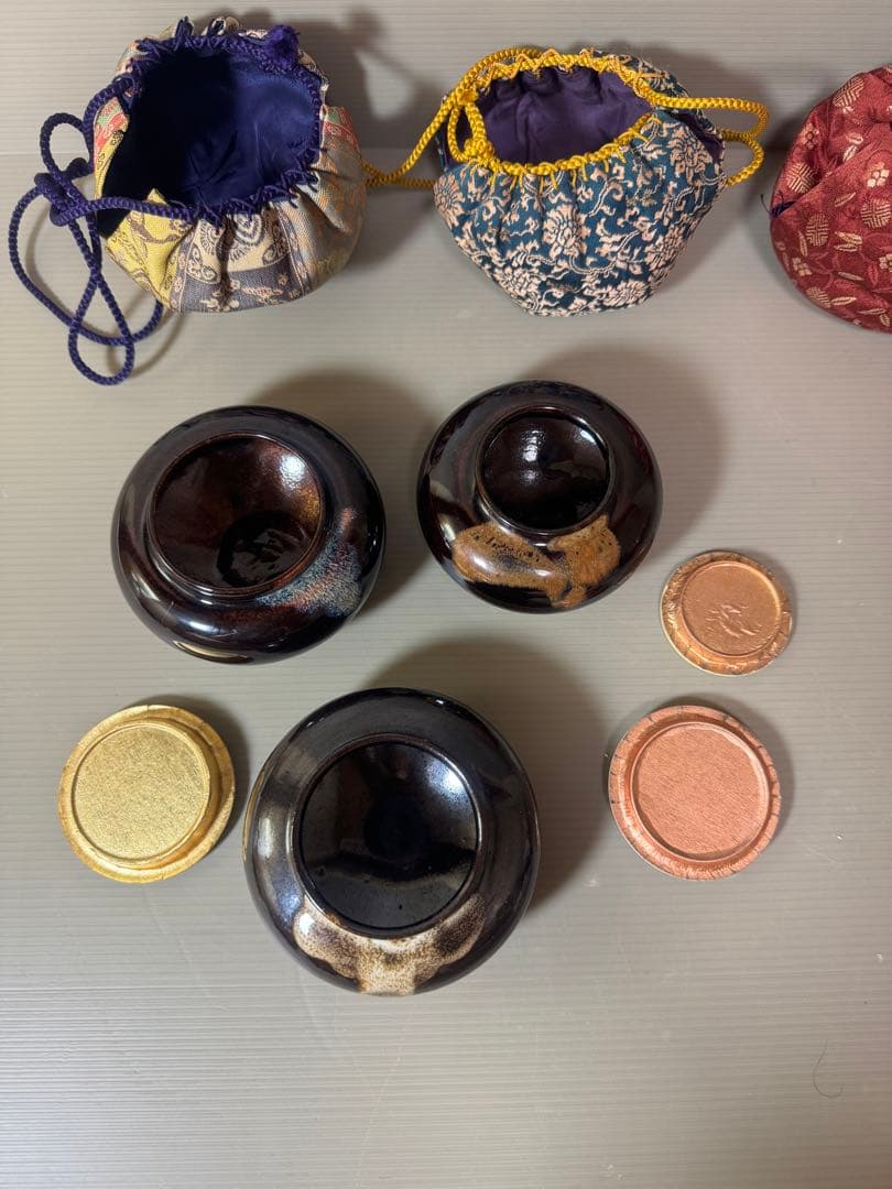 2760 茶道具 茶入 3客 仕服付