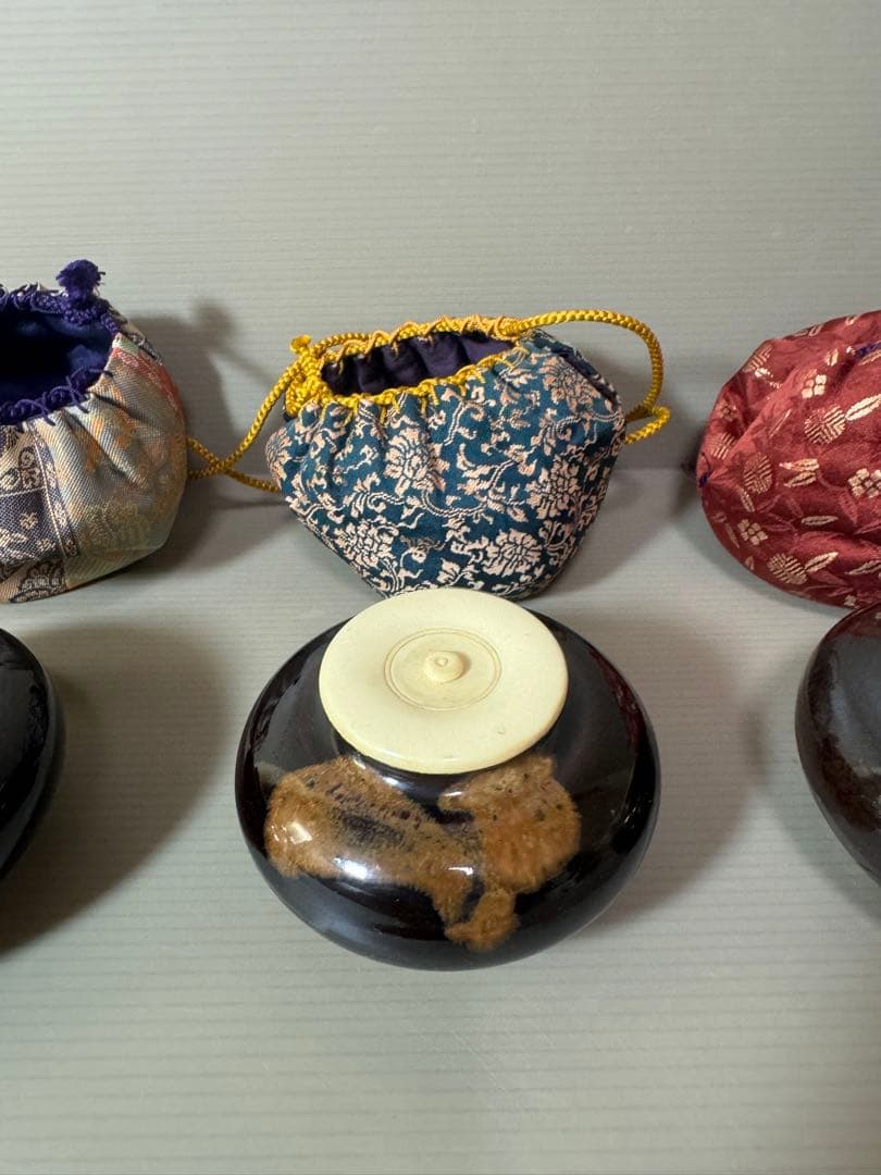 2760 茶道具 茶入 3客 仕服付